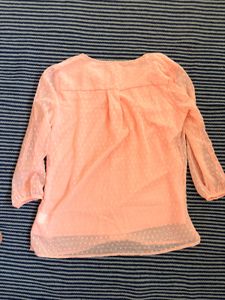 Chic Peach Ruffle Top