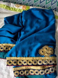 Elegant Navy Blue saree &amp; blouse