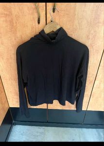 Black Turtleneck Long Sleeve Top
