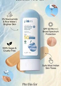 Plum Rice Water &amp; Niacinamide Sunscreen SPF 50