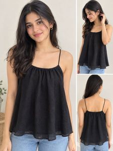 Stylish Black Spaghetti Strap Top