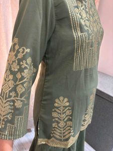 Elegant Olive Kurta Set new without tag