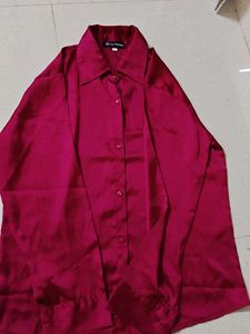 Price drop alert Shirt Elegant Silk Blend Button-