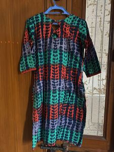 Vibrant Printed Cotton Kurta