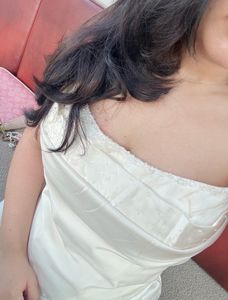 Elegant White Satin Corset Top