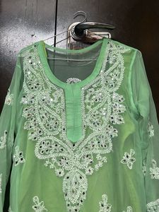 Beautiful Green Embroidered Kurta