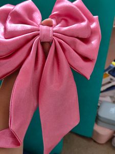 Triple Layer Pink Satin Hair Bow