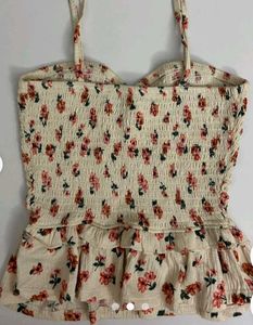 Chic Floral Smocked Camisole Top