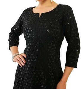 Elegant Black Sequin Kurta