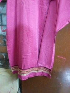 Pink Embroidered Kurta Set with Dupatta
