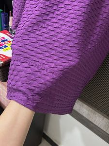 Imported Textured Purple Tunic