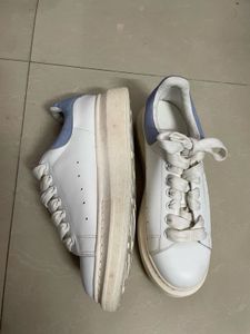 Stylish White &amp; Blue Sneakers