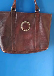 Classic Brown Leather Tote Bag