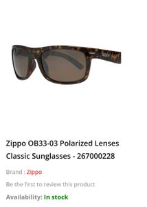 Zippo OB33-03 Polarized Lenses Classic Sunglasses