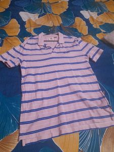 Pink Striped Levi's Polo TShirt