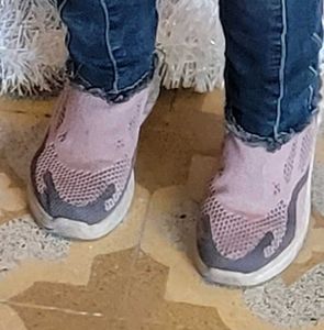 PRETTY Pink Sports Shoes & Belly (Combo Of 2)