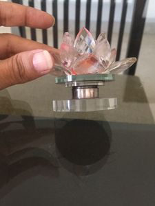 crystal lotus with a rotating stand
