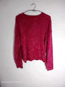 Cozy Pink Chenille Sweater