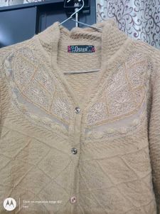 Vintage Tan Cardigan - Oster Brand