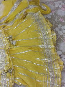 Yellow  sharara Set