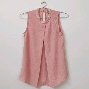 AND embellished neck top