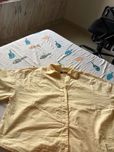 Yellow Oversized Button-Up Shirt