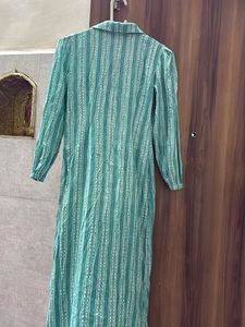 Green Striped kurti