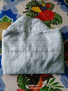 Men's Light Blue Checkered Shirt