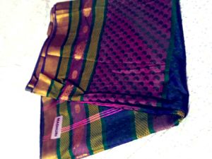 Elegant Silk Saree with Green Border
