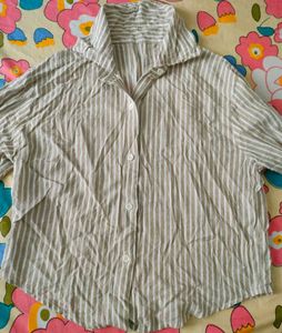 Striped Button-Up Shirt