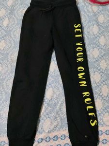 Black Joggers with "Set Your Own Rules"