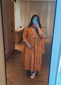 Jaipuri Print Cotton Alia-cut Suit
