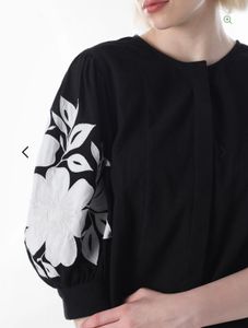 Black Embroidered Kurta/top