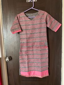 Pink Designer Ethnic Wear Dress Kurti