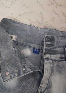 Acid Wash Denim High-Waisted Shorts for girls