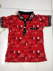 Red USA Polo Shirt Jeans