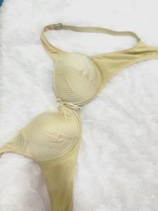 Mesh Straps Padded Bra