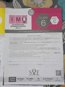 SOF Olympiad Question Papers &amp; OMR Sheets