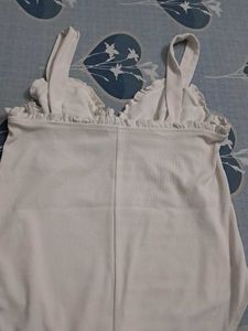 Chic White Ruched Bodysuit