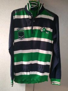 Striped Long Sleeve Polo Shirt