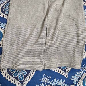 zara ribbed knee length skirt
