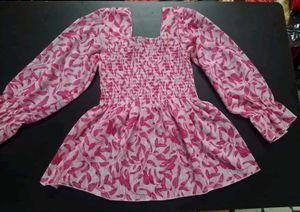 cute print elastic top