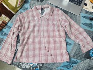 Checked Cropped Shirt