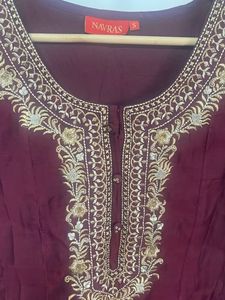 Elegant Embroidered Kurta with dupatta
