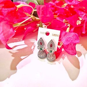 Mini Oxidized Jhumka Earrings (Pack of 10 pcs)