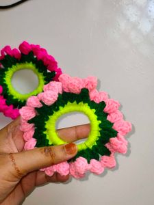 Handmade Floral Hair Ties set