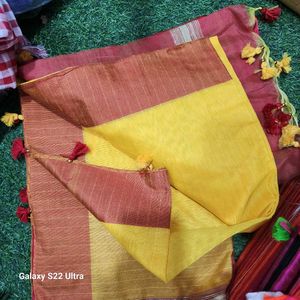 Traditional Silk Cotton Saree | Handwoven |