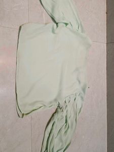 Light Green Embellished Round Neck Top