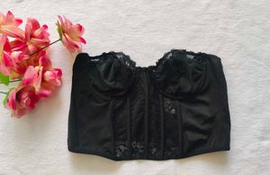 Stylish Black Lace Corset Top