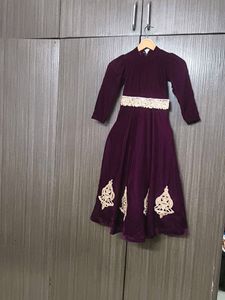 Elegant Velvet Girls' Dress